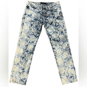 Rock & Republic Berlin Bleached Floral Print Skinny Jeans